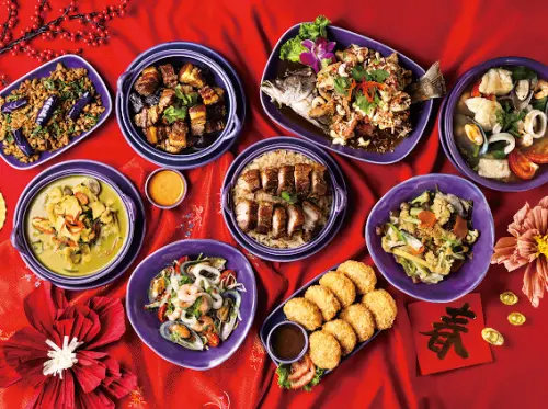 ▲NARA Thai Cuisine 2025蛇龍舞春 泰式年菜 售價6588元（8菜1湯）。（圖／SOGO提供）