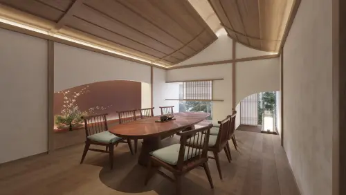 ▲日式餐廳以「留白之美」為設計核心，運用光影展現「侘寂」的不完美之美。（圖／台北嘉佩樂提供）