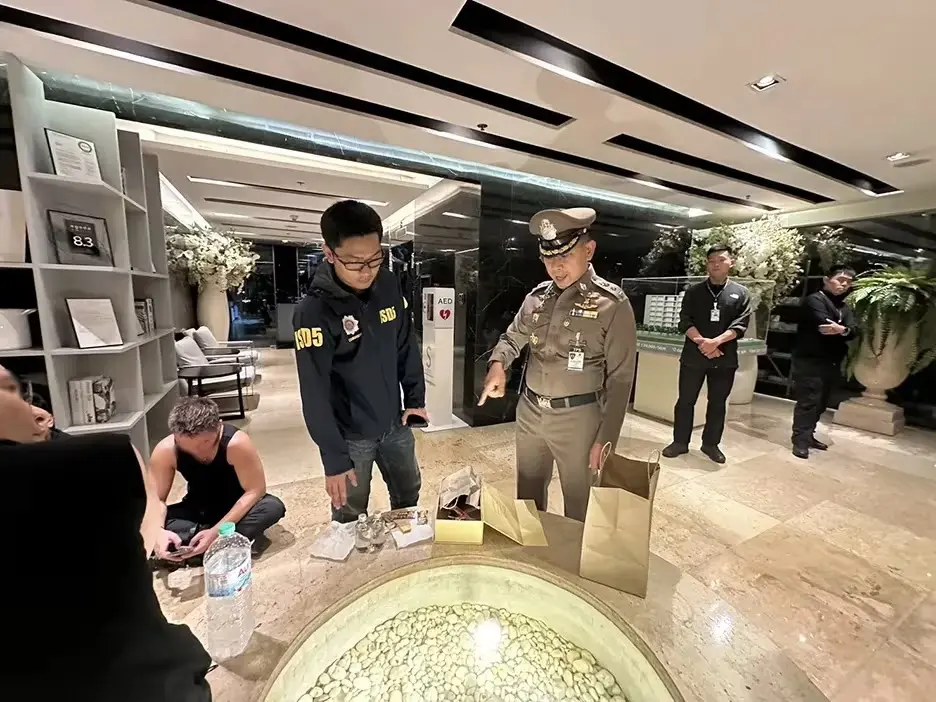 ▲泰國警方破獲曼谷高級酒店的大型毒趴派對。（圖／翻攝自臉書）