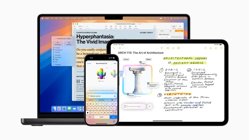 ▲ 蘋果推出的 iOS 18.2、iPadOS 18.2 和 macOS Sequoia 15.2 為 iPhone、iPad 和 Mac 帶來全新 Apple Intelligence 功能 。（圖／官方提供）