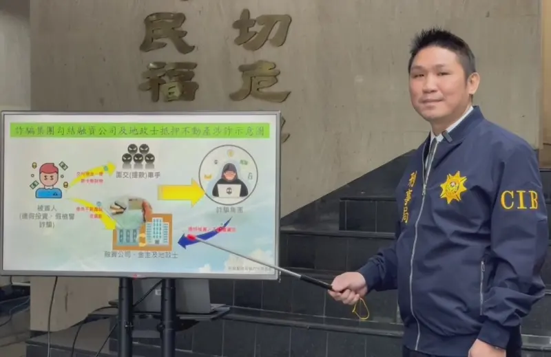 ▲刑事局偵六大隊第六隊隊長詹明佳說明融資公司配合詐團之手法（圖/記者鄧力軍攝）