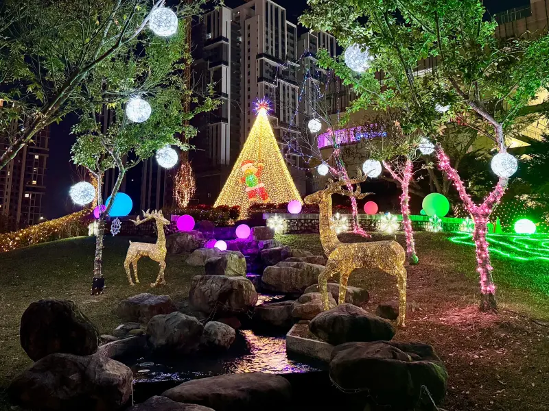 ▲「湧泉公園」精心打造的絢麗燈飾和繽紛花卉景觀將為市民帶來耳目一新的視覺饗宴(圖／台中市政府建設局提供)