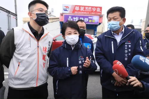 ▲台中市長盧秀燕在現場指示漏夜搜救失聯的6人。（圖／台中市政府提供，2024.12.19）