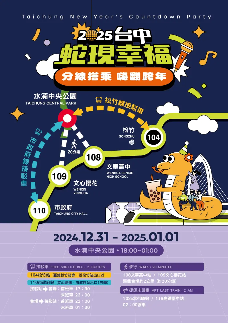 中捷跨年夜延長營運至凌晨2時　陪您迎接2025