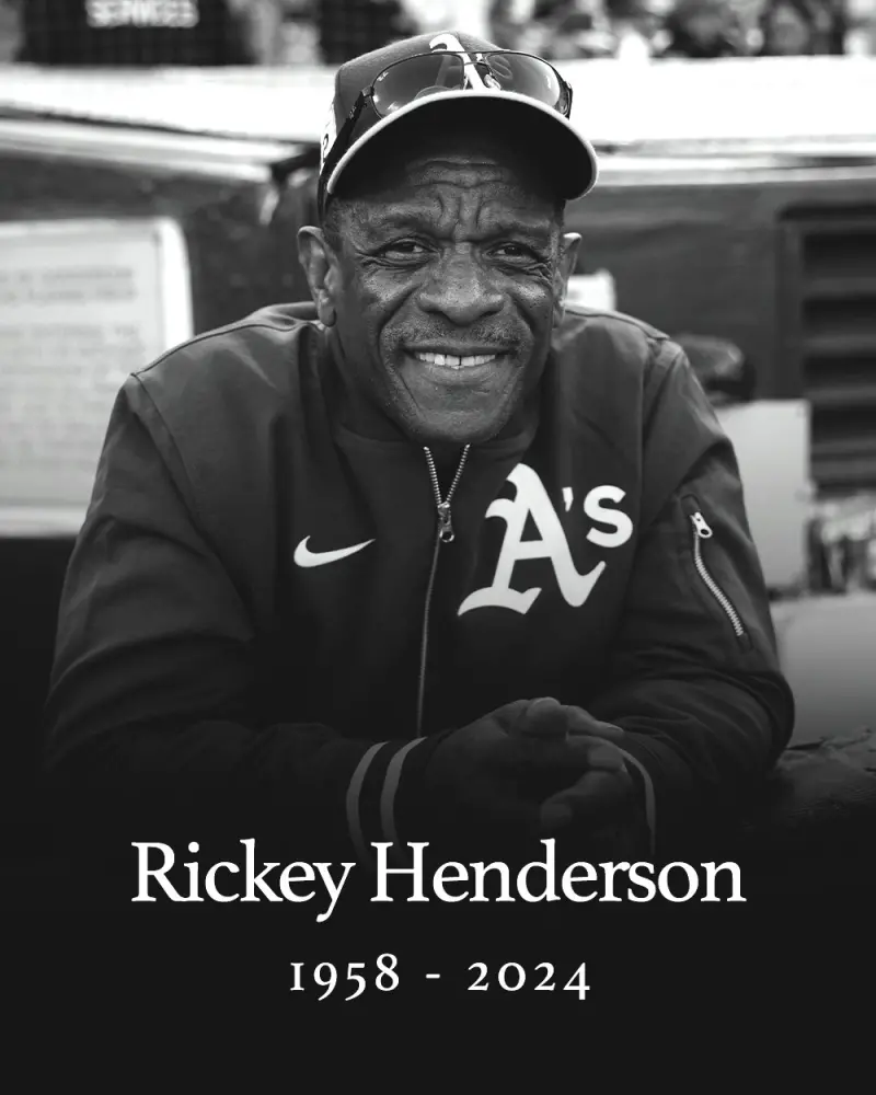 ▲奧克蘭運動家球團今（22）日宣布，被譽為史上最偉大的開路先鋒Rickey Henderson逝世，享壽65歲，他同時是大聯盟歷史上的盜壘、首局首打席全壘打以及得分數的紀錄保持人。（圖／翻攝自大聯盟 X）