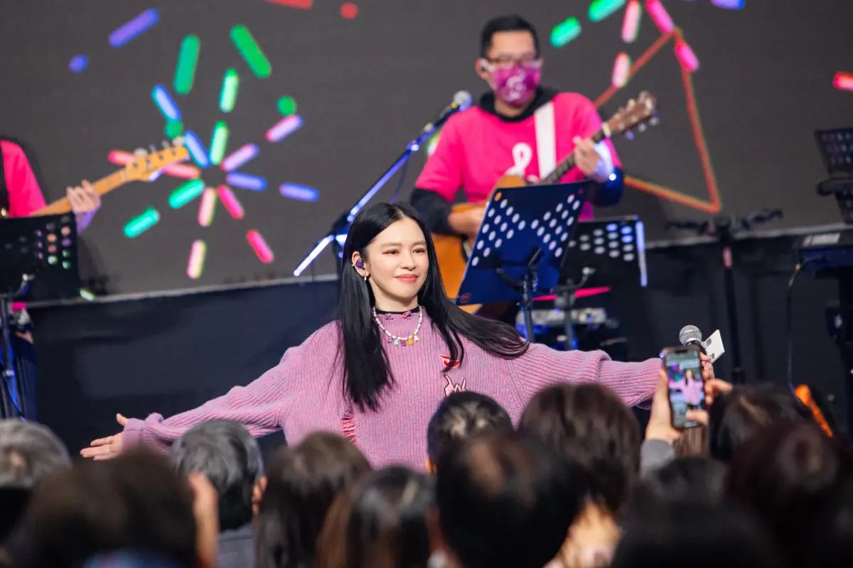 ▲徐若瑄今年初發現自己罹患甲狀腺癌，「癌症長在口腔內」讓她害怕無法再開口唱歌。（圖／癌症希望基金會提供）