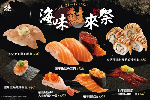 ▲藏壽司明起限時7天開吃「海味鮭來祭」7大鮭魚壽司。（圖／翻攝自藏壽司FB）