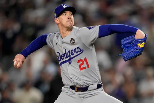 ▲布勒（Walker Buehler）過去曾是道奇季後賽王牌，如今被美媒列為可能低價迎回的輪值選項。（圖／美聯社／達志影像）