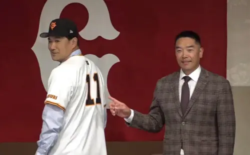 ▲田中將大在去年聖誕節加盟讀賣巨人隊，將與老友坂本勇人重逢。（圖／取自@NPBDiscord）