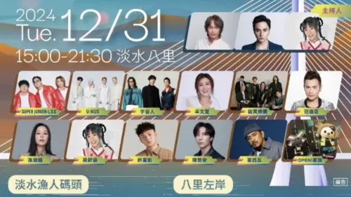 ▲2025新北跨年「閃耀新北1314跨河煙火」邀來許富凱、U:NUS、宇宙人及魅力男團「SUPER JUNIOR-L.S.S(利特、神童、始源)」陪伴觀眾嗨翻跨年夜。(圖/翻攝自新北市文化局臉書) ▲2025新北跨年「閃耀新北1314跨河煙火」邀來許富凱、U:NUS、宇宙人及魅力男團「SUPER JUNIOR-L.S.S(利特、神童、始源)」陪伴觀眾嗨翻跨年夜。(圖/翻攝自新北市文化局臉書)
