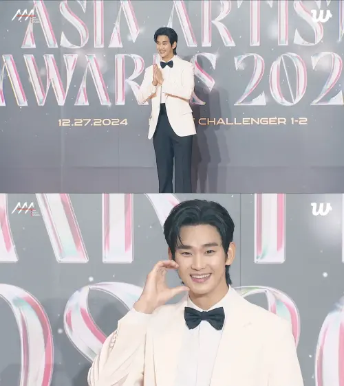 ▲金秀賢也被CUE比出「薩瓦迪卡POSE」。(圖/Weverse) ▲金秀賢也被CUE比出「薩瓦迪卡POSE」。(圖/Weverse)