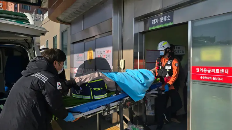 ▲韓國濟州航空飛機墜毀,目前已知事故造成62人死亡。(圖/美聯社/達志影像)