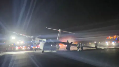 加拿大航空驚險迫降!引擎起火「機體一側都在燒」 80乘客急撤離