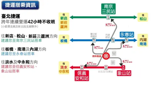 ▲台北捷運「42小時不收班」搭乘資訊。（圖／翻攝自台北旅遊網）