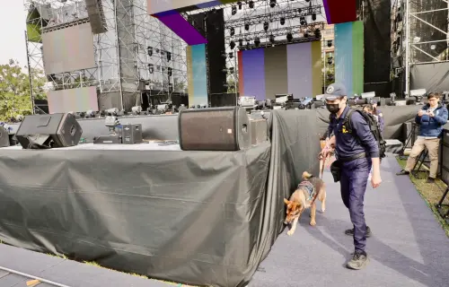 警犬出動 2025台南好young跨年晚會維安全面啟動