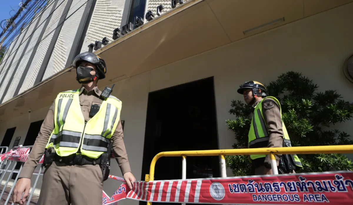 ▲泰國曼谷火災疑似與三名韓國人有關。（圖／翻攝自《Khaosod》）
