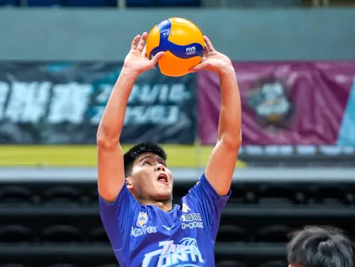 ▲臺北Conti李冠緯表現精彩，率隊險勝桃園。（圖／企業排球聯賽提供）