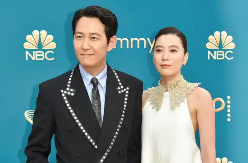 ▲李政宰與豪門女友林世玲，曾一同出席過艾美獎。（圖／美聯社／達志影像）