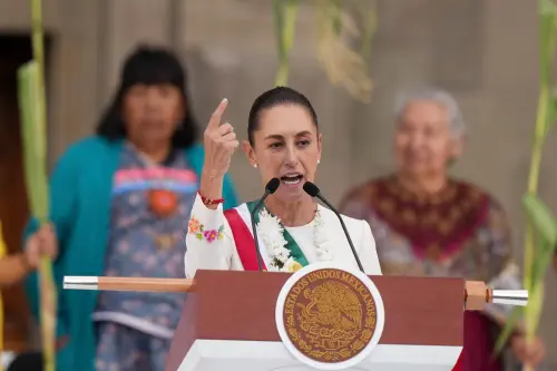 川普主張要將墨西哥灣改名成美洲灣,墨西哥總統薛恩鮑姆(Claudia Sheinbaum)表示,「墨西哥灣」(Gulf of Mexico)這個名字是國際公認的。資料照。(圖/美聯社/達志影像) ▲川普主張要將墨西哥灣改名成美洲灣,墨西哥總統薛恩鮑姆(Claudia Sheinbaum)表示,「墨西哥灣」(Gulf of Mexico)這個名字是國際公認的。資料照。(圖/美聯社/達志影像)