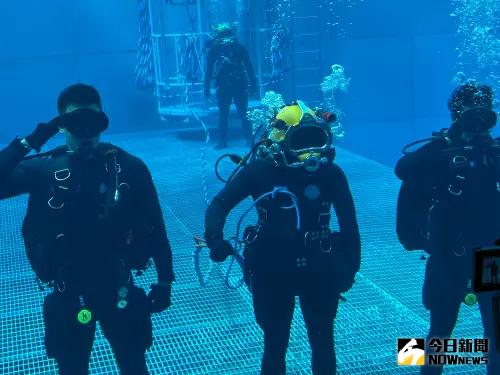 ▲海軍水下作業大隊潛水訓練中心首度亮相。（圖／記者呂炯昌攝，2025.01.09）