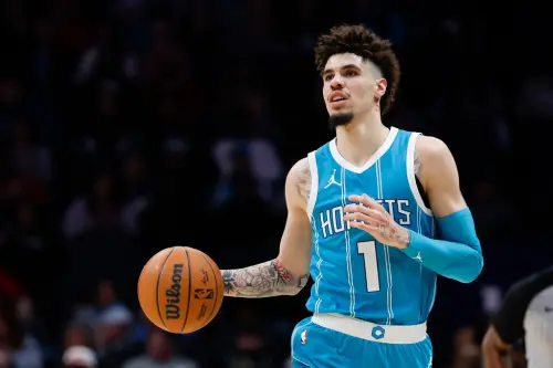 ▲球三弟LaMelo Ball吸到超過149萬張票，高居東區後場第一，有望生涯首度擔任明星賽先發。（圖／美聯社／達志影像）