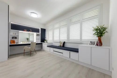 ▲為了工作關係，藝人胡嘉愛將全屋三分之一變身超大又夢幻的化妝間，讓歐德設計師忍不住直說「好大氣也好任性的裝潢啊!」