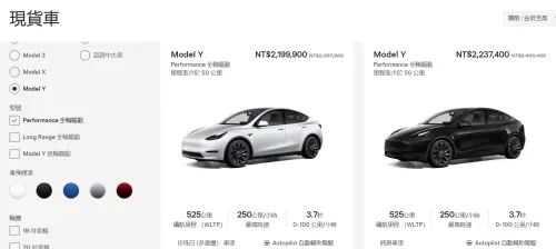 ▲特斯拉Model Y Performance現貨車最低入手價219萬9900元。(圖/Tesla 台灣提供) ▲特斯拉Model Y Performance現貨車最低入手價219萬9900元。(圖/Tesla 台灣提供)