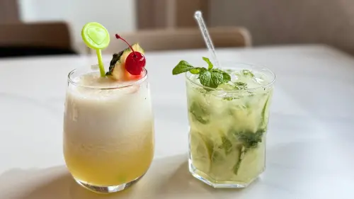 ▲「船帆石No.1000」特色飲品由在地農特產品現打的果汁特調製成。(圖/福容墾丁店提供) ▲「船帆石No.1000」特色飲品由在地農特產品現打的果汁特調製成。(圖/福容墾丁店提供)