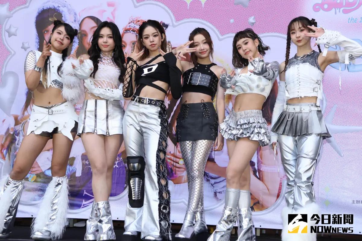 ▲babyMINT近來忙著宣傳專輯，成員栩栩（右三）還要準備考學測，現在考試倒數1周，後續還要一路考到2月底，讓她壓力大到常常爆哭。（圖／記者朱永強攝）