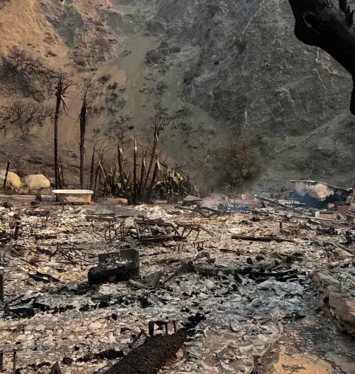 ▲塞巴斯蒂安·哈里森家園遭野火燒,現場宛如世界末日。(圖/翻攝自Sebastian Harrison IG) ▲塞巴斯蒂安·哈里森家園遭野火燒,現場宛如世界末日。(圖/翻攝自Sebastian Harrison IG)