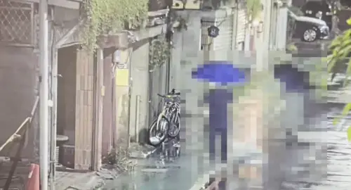台北市一處精舍發生殺人推屍,推屍回精舍畫面曝光。(圖/警方提供) ▲台北市一處精舍發生殺人推屍,推屍回精舍畫面曝光。(圖/警方提供)