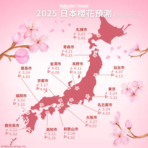 樂天旅遊發布《2025日本櫻花預測地圖》,以及針對4月將舉行的「2025大阪 ‧ 關西世界博覽會」推出優惠活動。(圖/樂天旅遊提供) ▲樂天旅遊發布《2025日本櫻花預測地圖》,以及針對4月將舉行的「2025大阪 ‧ 關西世界博覽會」推出優惠活動。(圖/樂天旅遊提供)
