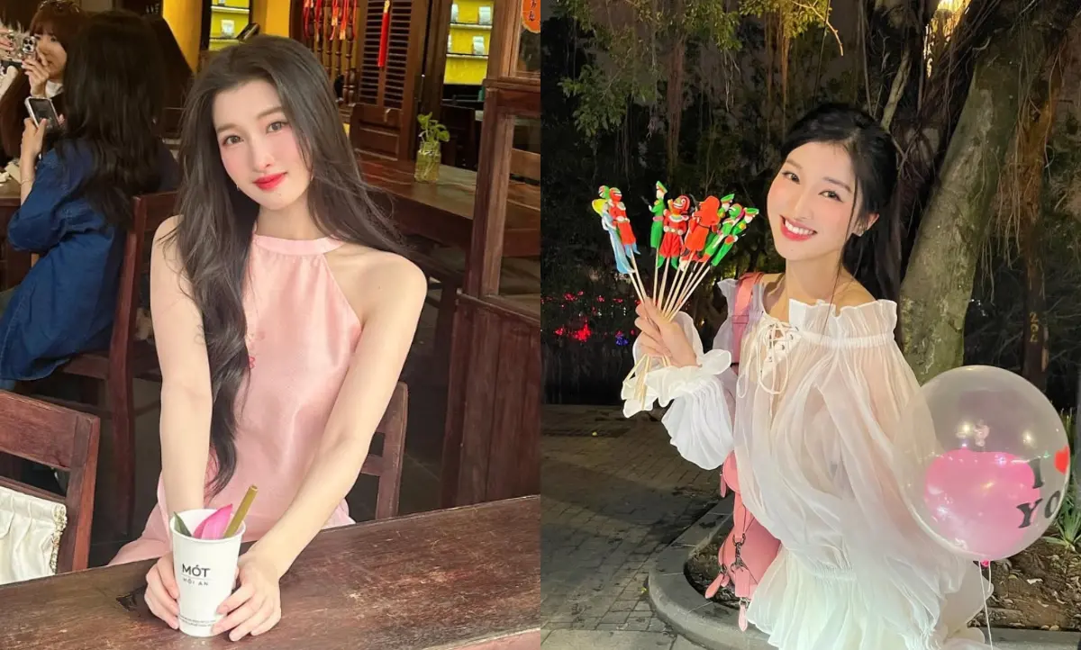 ▲靠選美比賽進入演藝圈的阮芳妮今年一月和越南首富二兒子訂婚，她的私下穿著也成為越南民眾熱門話題。（圖／翻攝臉書）