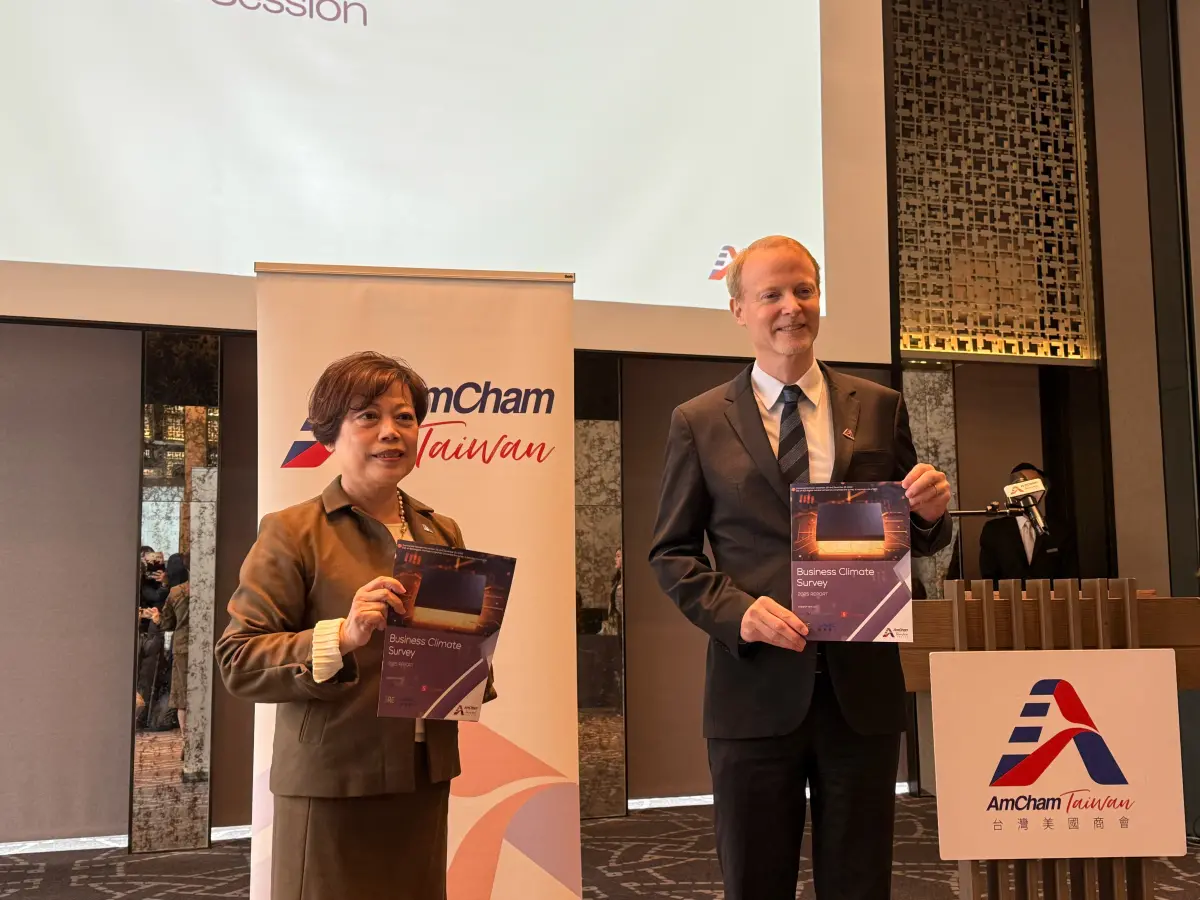 ▲Dan Silver（圖右）說，美國企業反映仍希望台美「雙邊貿易協定」（BTA）降低雙邊關稅，也代表企業態度。（圖／記者鍾泓良攝影）