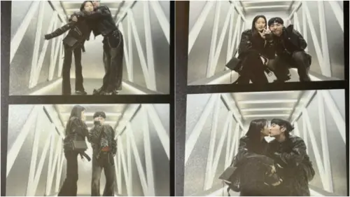 ▲文佳煐、崔顯旭「親親照」外流！《黑炎龍》劇組傻了：不是在宣傳（圖／翻攝自韓網）