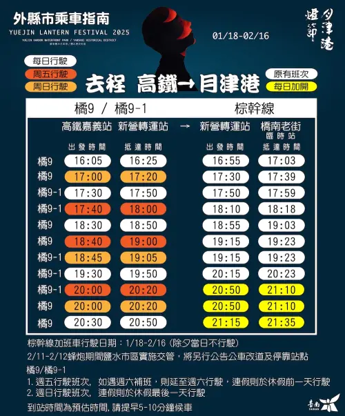 「2025月津港燈節」交通與接駁資訊(圖/取自月津港燈節臉書) ▲「2025月津港燈節」交通與接駁資訊(圖/取自月津港燈節臉書)