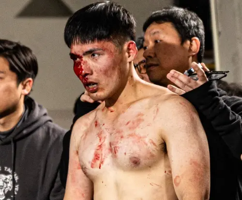 廖翔憑藉穩定的發揮,以一致判定勝出,成功拿下冠軍。(圖/鬥雞拳擊賽提供) ▲廖翔憑藉穩定的發揮,以一致判定勝出,成功拿下冠軍。(圖/鬥雞拳擊賽提供)