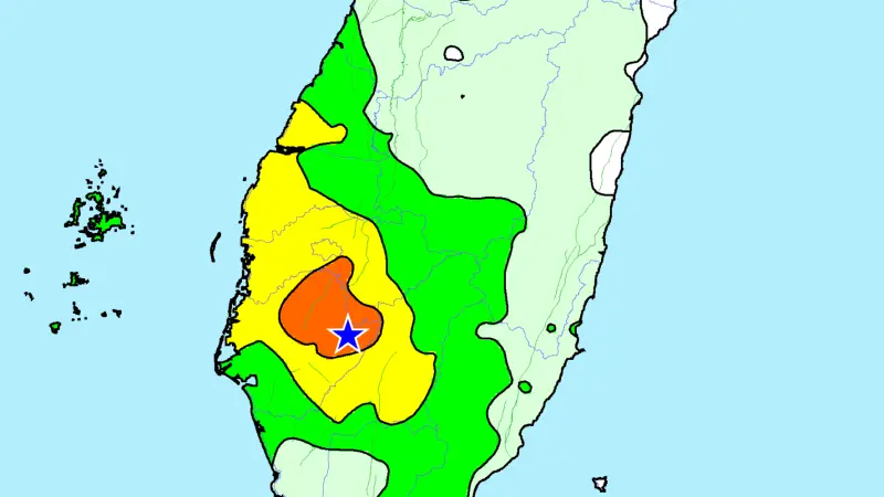 ▲台南市楠西區1月21日0時26分，發生芮氏規模5.0地震。（圖／中央氣象署）