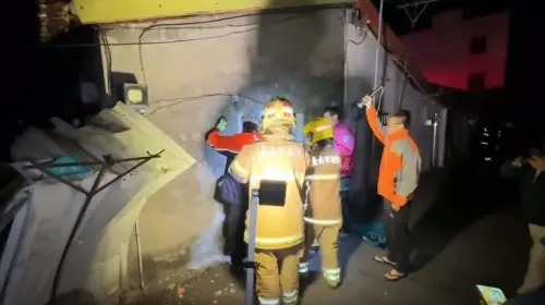 嘉義大埔地震造成台南楠西區房屋倒塌。(圖/南市消防局提供) ▲嘉義大埔地震造成台南楠西區房屋倒塌。(圖/南市消防局提供)