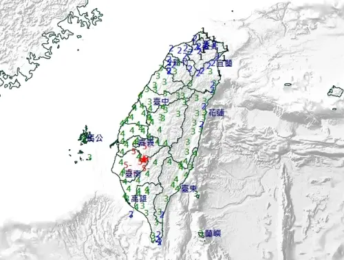 1月21日凌晨0時17分,嘉南地區發生規模6.4強震,震央在嘉義大埔地震,導致平房倒塌、停電等災情。(圖/中央氣象署) ▲1月21日凌晨0時17分,嘉南地區發生規模6.4強震,震央在嘉義大埔地震,導致平房倒塌、停電等災情。(圖/中央氣象署)