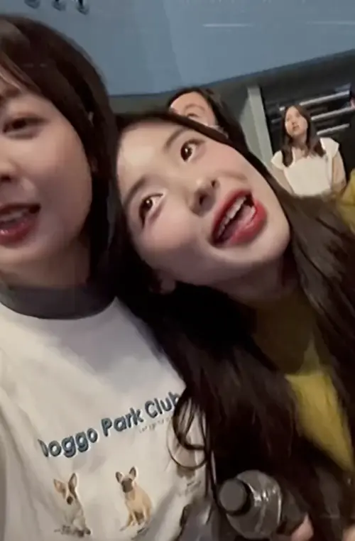 ▲李多慧(右)靠在籃籃(左)肩上,兩人互動十分有愛。(圖/籃籃Threads) ▲李多慧(右)靠在籃籃(左)肩上,兩人互動十分有愛。(圖/籃籃Threads)