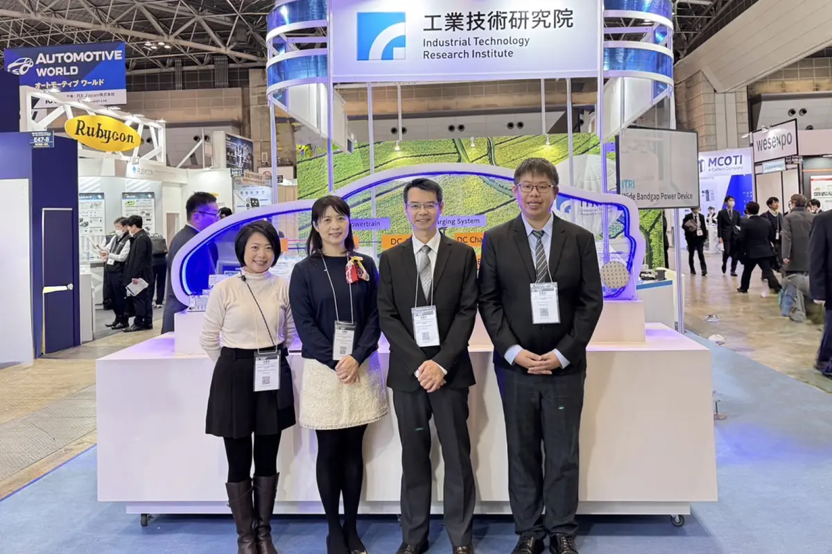 ▲工研院今（22）於日本國際電子製造關連展（NEPCON JAPAN）發表車用碳化矽（SiC）技術解決方案。（圖／工研院提供）