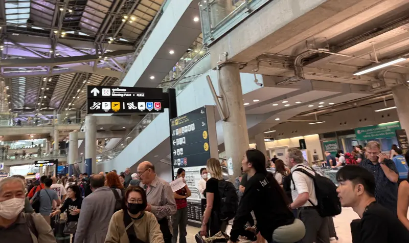 ▲泰國曼谷素萬那普機場將花1700億泰銖（約新台幣1530億元）擴建和升級。（圖／記者賴正琳）