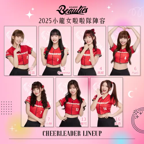 ▲2025小龍女全新啦啦隊陣容。（圖／味全龍提供）
