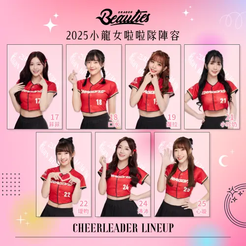 ▲2025小龍女全新啦啦隊陣容。（圖／味全龍提供）
