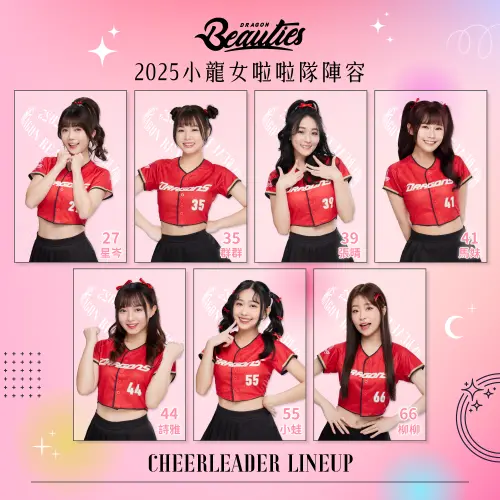 ▲2025小龍女全新啦啦隊陣容。（圖／味全龍提供）
