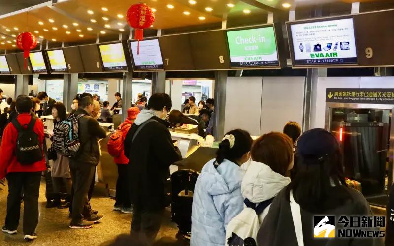 ▲松山機場今日傍晚出現跳電。（圖／記者李政龍攝）