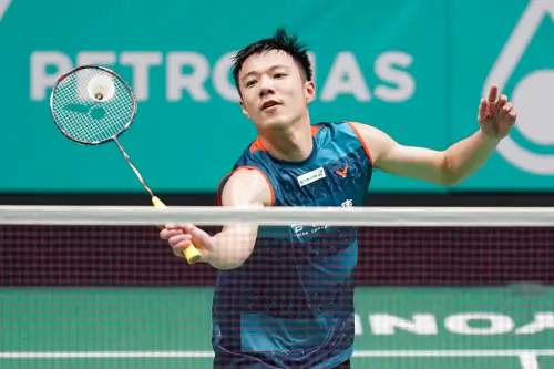 ▲王子維則是與剛奪下中國名人賽亞軍的「左手重砲」林俊易上演台灣內戰，最終王子維同樣以直落二力退林俊易。（圖／美聯社／達志影像）