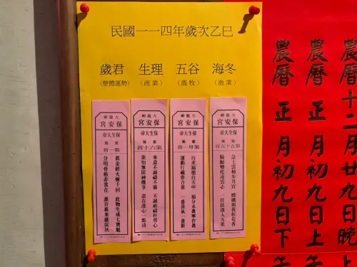 ▲台灣2025、乙巳年、蛇年國運籤，大龍峒保安宮提醒民眾不要做投機取巧的行為。（圖／記者張志浩攝）