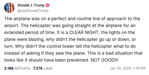 ▲美國總統川普在自家社群平台「真實社群」發文。（圖／擷取自川普Truth Social）